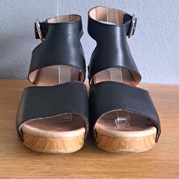 Dansko Minka Women’s EU 40 Black Leather Block Heel Ankle Strap Sandals 10 - Picture 2 of 10